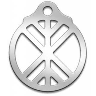 Оберег Славянский Древо жизни, медсталь, 27мм