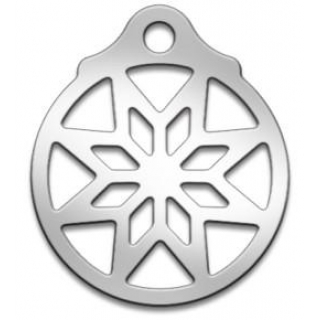 Оберег Славянский Звезда Алатырь/Крест Сварога, медсталь, 27 мм