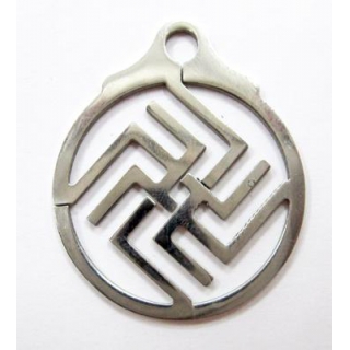 Оберег Славянский Небесный вепрь/Дуния, медсталь, 27 мм