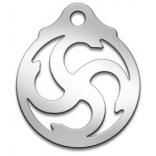 Оберег славянский Сваор (Сваор-Солнцеврат), медсталь, 27мм