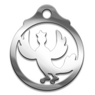 Оберег Славянский Гамаюн, медсталь, 27 мм