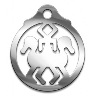 Оберег Славянский Даждьбог, медсталь, 27 мм