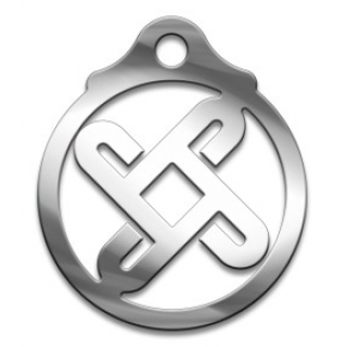 Оберег Славянский Коляда, медсталь, 27 мм