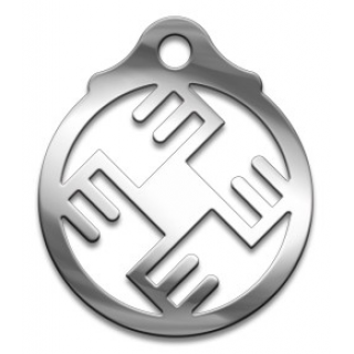 Оберег Славянский Коник, медсталь, 27 мм