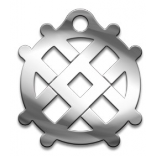 Оберег Славянский Лада Богородица, медсталь, 27 мм