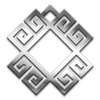 Оберег Славянский Луна, медсталь, 27 мм