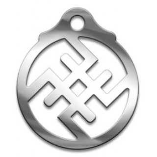 Оберег Славянский  Сварог, медсталь, 27мм