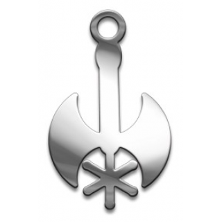 Оберег Славянский Секира Перуна, медсталь, 27 мм