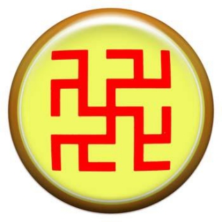 Оберег-наклейка  славянская объемная №93 Одолень-Трава, 24мм