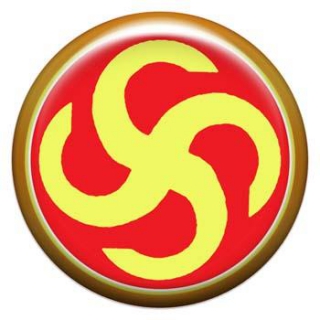 Оберег-наклейка славянская объемная №101 Сваор, 24мм