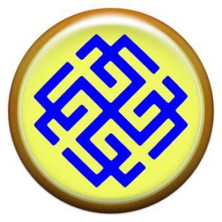 Оберег-наклейка  славянская объемная №102 Сварожич, 24мм