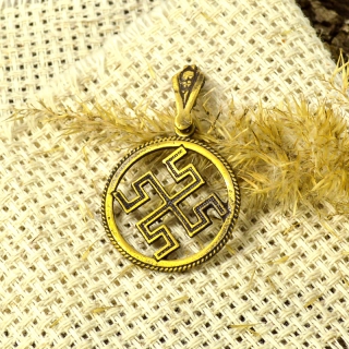 Оберег  "Боговник", 2,3 см, бронза 