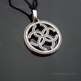 Оберег Славянский Свадебник, олово, 30 мм