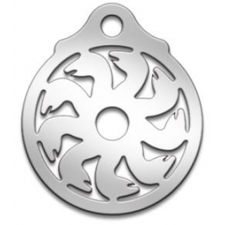 Оберег Славянский Змеевик, медсталь, 27 мм